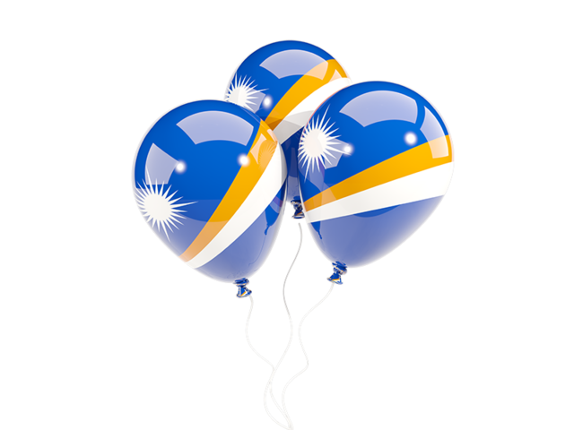 Three balloons. Download flag icon of Marshall Islands at PNG format