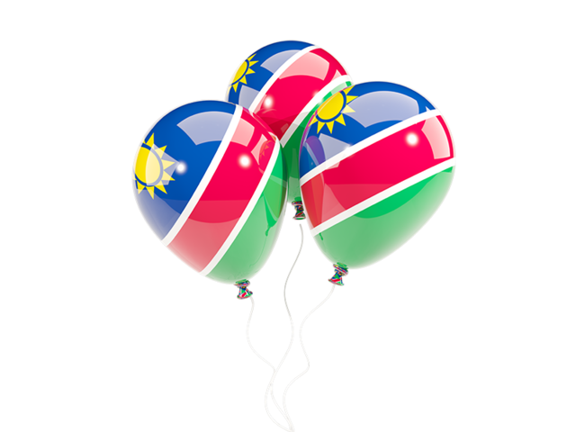 Three balloons. Download flag icon of Namibia at PNG format