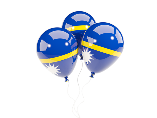 Three balloons. Download flag icon of Nauru at PNG format