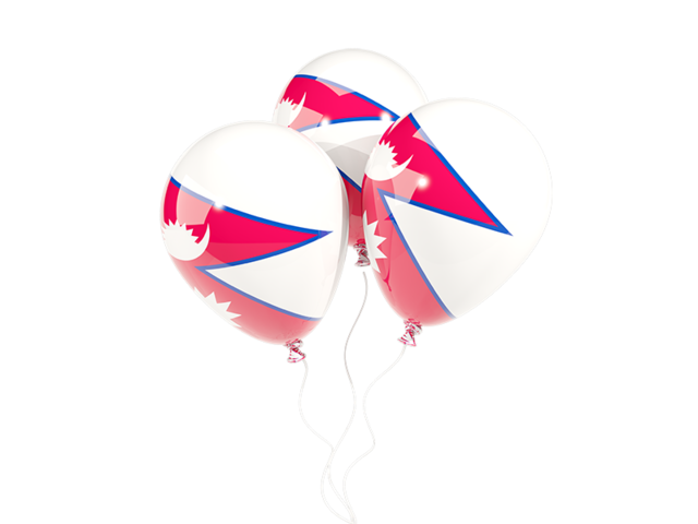 Three balloons. Download flag icon of Nepal at PNG format