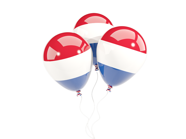Three balloons. Download flag icon of Netherlands at PNG format