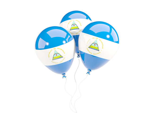 Three balloons. Download flag icon of Nicaragua at PNG format