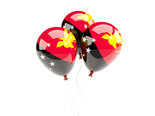 Three balloons. Download flag icon of Papua New Guinea at PNG format