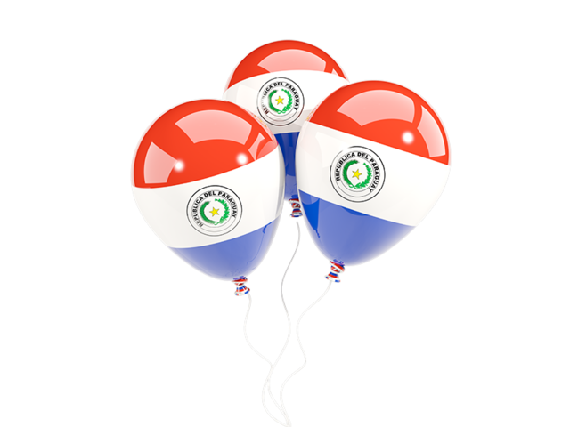 Three balloons. Download flag icon of Paraguay at PNG format