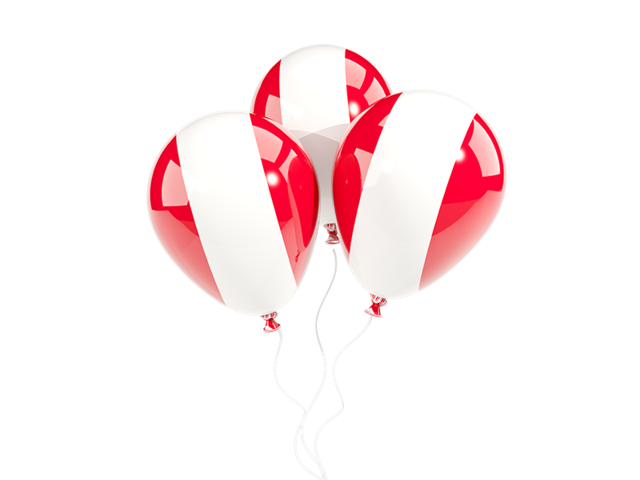 Three balloons. Download flag icon of Peru at PNG format