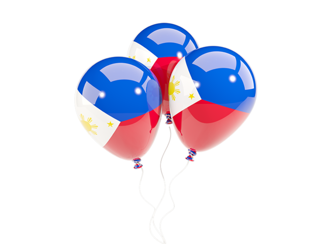 Three balloons. Download flag icon of Philippines at PNG format