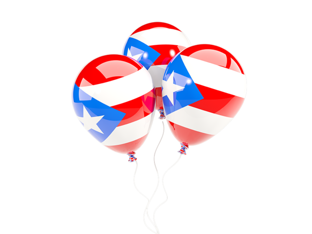 Three balloons. Download flag icon of Puerto Rico at PNG format