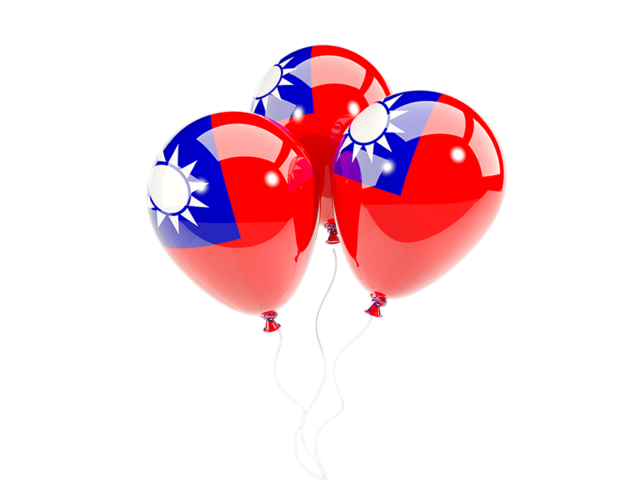 Three balloons. Download flag icon of Taiwan at PNG format