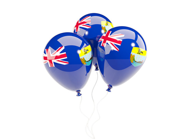 Three balloons. Download flag icon of Saint Helena at PNG format