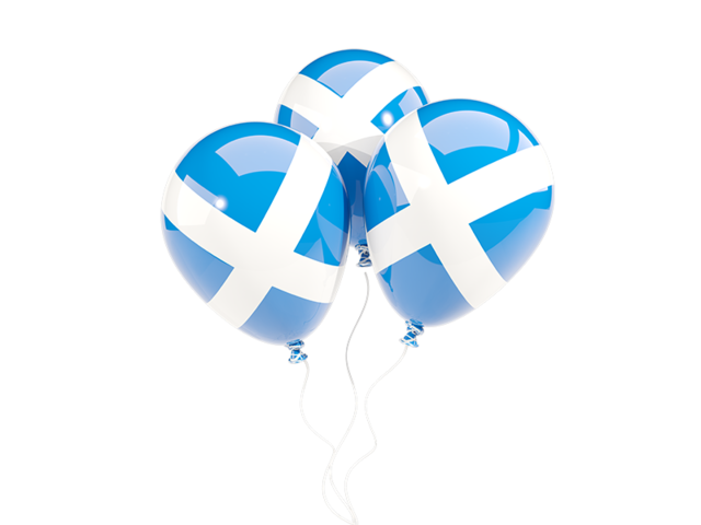 Three balloons. Download flag icon of Scotland at PNG format