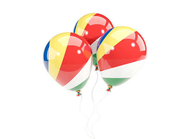 Three balloons. Download flag icon of Seychelles at PNG format