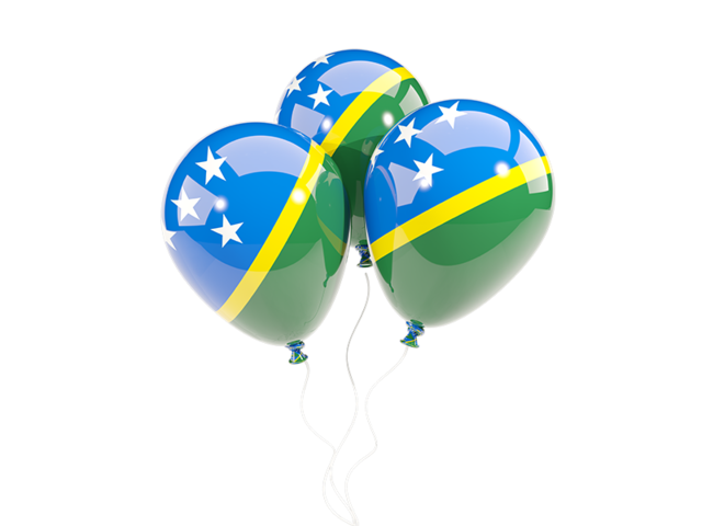 Three balloons. Download flag icon of Solomon Islands at PNG format