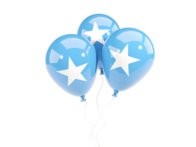Three balloons. Download flag icon of Somalia at PNG format
