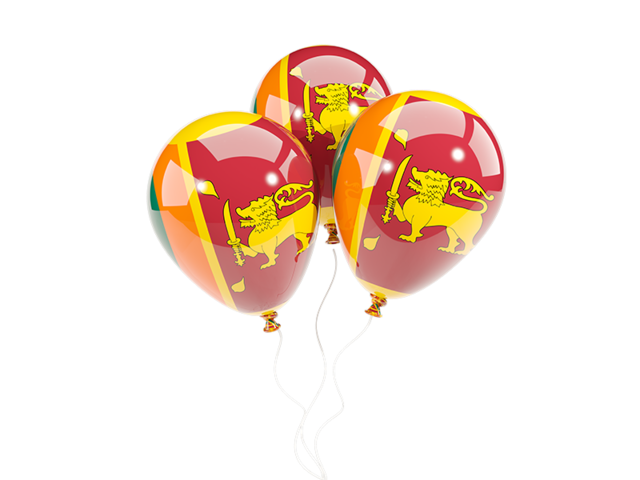 Three balloons. Download flag icon of Sri Lanka at PNG format