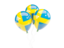Sweden. Three balloons. Download icon.
