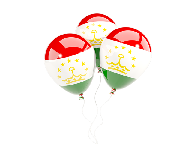 Three balloons. Download flag icon of Tajikistan at PNG format