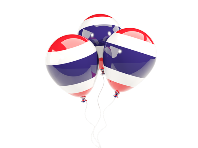 Three balloons. Download flag icon of Thailand at PNG format
