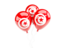 Tunisia. Three balloons. Download icon.