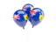 Turks and Caicos Islands. Three balloons. Download icon.