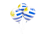 Uruguay. Three balloons. Download icon.