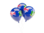 Virgin Islands. Three balloons. Download icon.