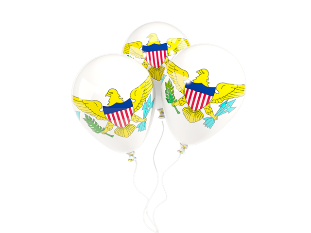 Three balloons. Download flag icon of Virgin Islands of the United States at PNG format