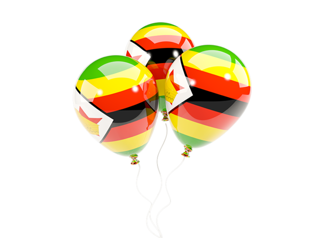 Three balloons. Download flag icon of Zimbabwe at PNG format