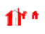 Peru. Three houses with flag. Download icon.