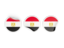 Egypt. Three round labels. Download icon.