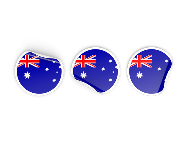 Three round labels. Download flag icon of Heard Island at PNG format