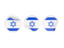 Israel. Three round labels. Download icon.