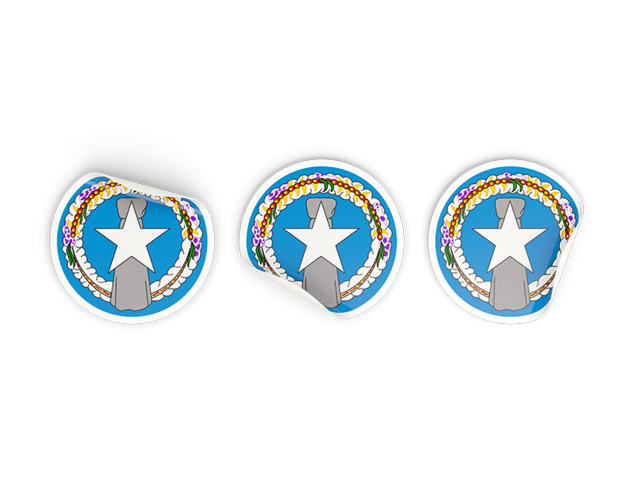 Three round labels. Download flag icon of Northern Mariana Islands at PNG format