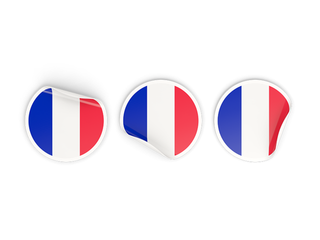Три круглые наклейки. Скачать флаг. Сен-Бартелеми