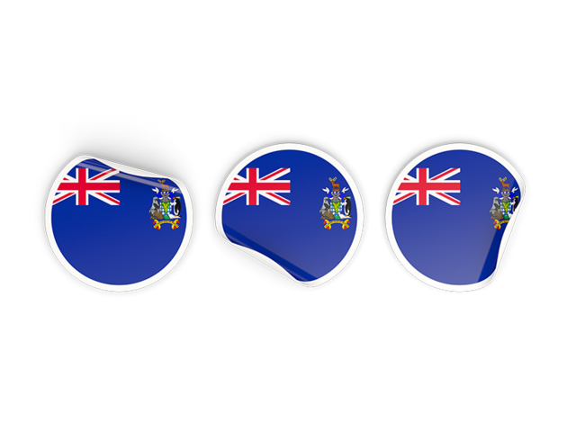 Three round labels. Download flag icon of South Georgia and the South Sandwich Islands at PNG format