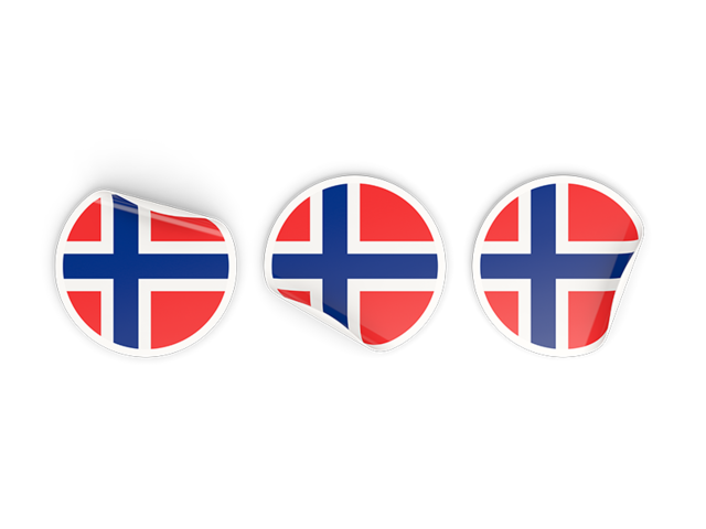 Three round labels. Download flag icon of Svalbard and Jan Mayen at PNG format