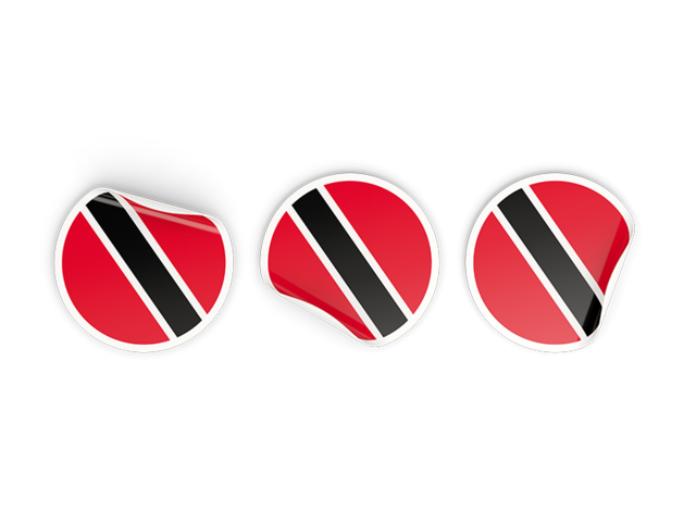 Three round labels. Download flag icon of Trinidad and Tobago at PNG format