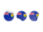 Turks and Caicos Islands. Three round labels. Download icon.