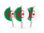 Algeria. Three round pins. Download icon.