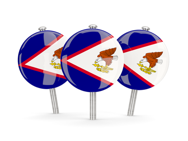 Three round pins. Download flag icon of American Samoa at PNG format