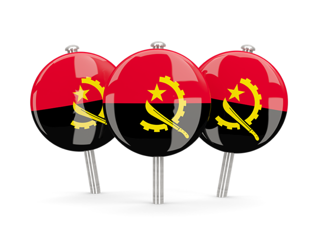 Three round pins. Download flag icon of Angola at PNG format