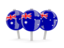 Australia. Three round pins. Download icon.