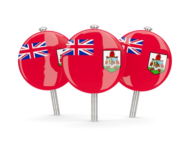 Three round pins. Download flag icon of Bermuda at PNG format