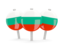 Bulgaria. Three round pins. Download icon.