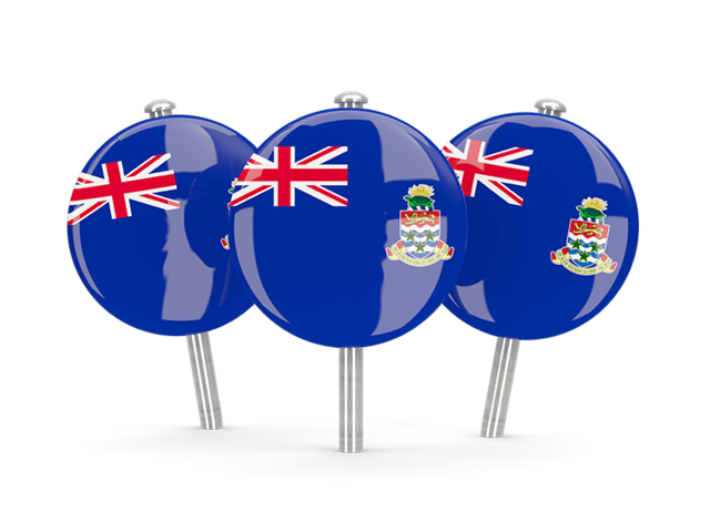 Three round pins. Download flag icon of Cayman Islands at PNG format