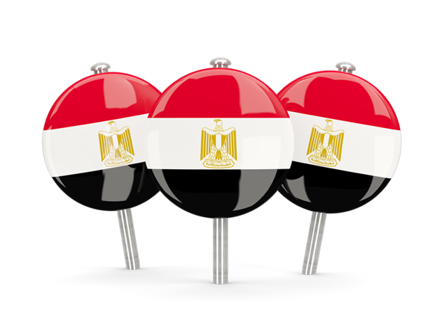 Three round pins. Download flag icon of Egypt at PNG format