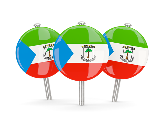 Three round pins. Download flag icon of Equatorial Guinea at PNG format