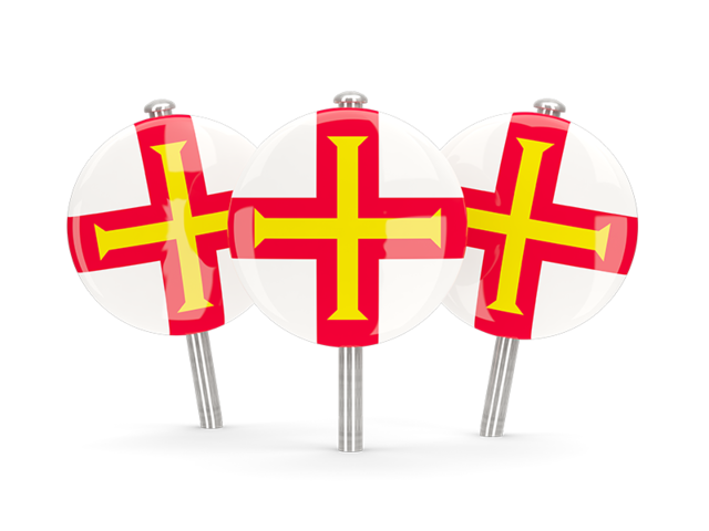 Three round pins. Download flag icon of Guernsey at PNG format