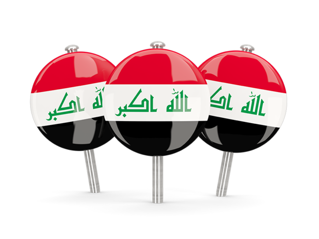 Three round pins. Download flag icon of Iraq at PNG format