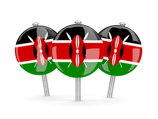 Three round pins. Download flag icon of Kenya at PNG format