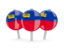 Liechtenstein. Three round pins. Download icon.